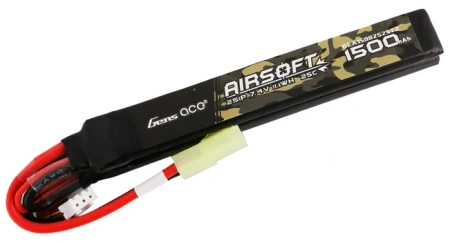 Akumulator LiPo 1500mAh 7,4V 25C 2S1P Mini Tamiya Nunchuck 2X Airsoft Gun | GEA15002S25T2 GENS ACE