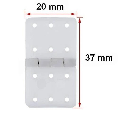 Zawias nylonowy 37x20mm (10szt.) | 15961