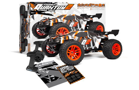Maverick Quantum2 XT Stadium Truck 4WD 1/10 Pomarańczowy Samochód Zdalnie Sterowany Model RC | 150403