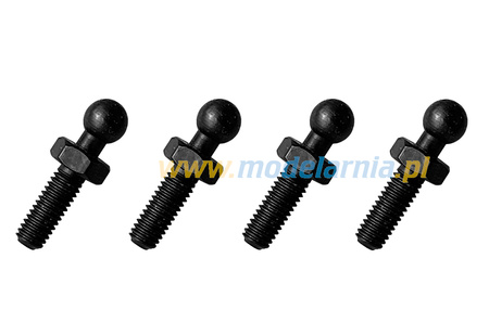 Śruba M3x8mm z kulką 4,0mm (4szt.) | 228857 CONRAD