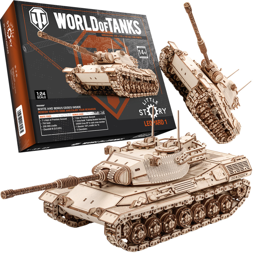 Little Story Drewniane Puzzle Model 3D Czołg M4A3E8 Sherman World of Tanks 34,4x14,2x15,5cm | WOT01 pol_pl_Little-Story-Drewniane-Puzzle-Model-3D-Czolg-M4A3E8-Sherman-World-of-Tanks-34-4x14-2x15-5cm-WOT01-1016500_1