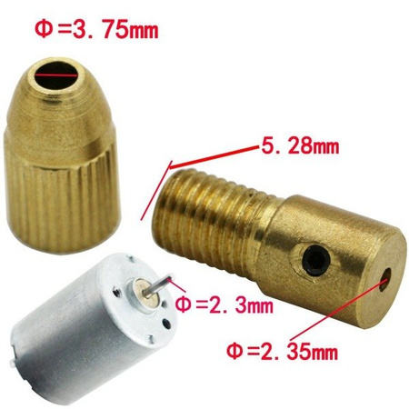 Głowica/Uchwyt Mini Wiertarki na wiertła od 2mm do 3.17mm