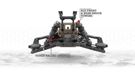 VORZA BUGGY FLUX 4WD 6S 1/8 Czerwony | 160178 HPI