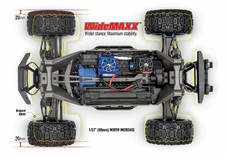 WIDE-MAXX VXL 4S (niebieski) | 89086-4BLUE TRAXXAS