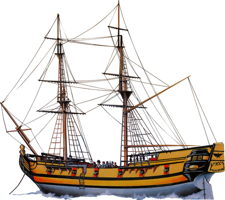 Pirate Ship Black Falcon 1:120 | F-61 MISTERCRAFT