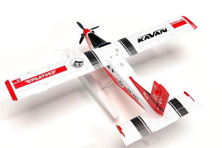 Samolot Zdalnie Sterowany Pilatus PC-6 Porter 1500mm ARF Czerwony Model RC | KAV02.8090 KAVAN