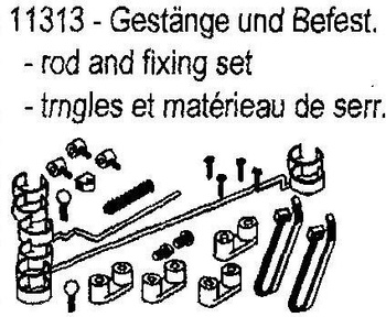 Zestaw cięgien, baryłek, mocowań serwa | CY-4 (specter) | 11313 Carson