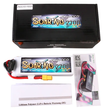 Akumulator LiPo 2700mAh 11,1V 30C 3S1P XT60 G-Tech Soaring | GEA273S30X6GT GENS ACE