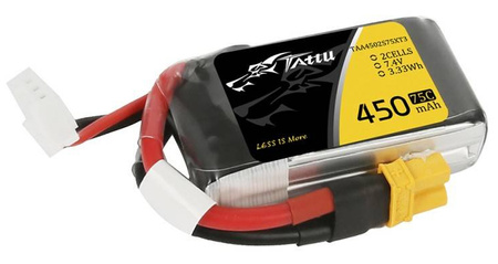 Akumulator LiPo 450mAh 7,4V 75C 2S1P XT30 | TAA4502S75XT3 TATTU