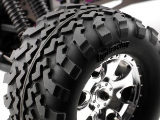 MOUNTED GT2 TIRE S COMPOUND ON WARLOCK WHEEL CHROME-HPI 4709