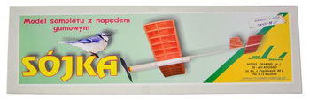 SÓJKA konstrukcyjne skrzydło -  samolot  z napędem gumowym