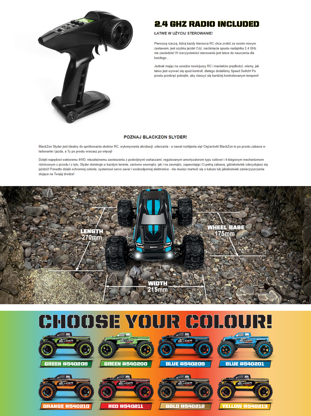 BlackZon Slyder MT Turbo 1/16 4WD 2S Brushless Monster Truck Zielony | 540208 HPI pol_pl_BlackZon-Slyder-MT-Turbo-1-16-4WD-2S-Brushless-Monster-Truck-Zielony-540208-HPI-1016322_11