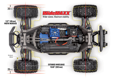 Traxxas Wide Maxx 4S 4X4 1:8 Rock & Roll Samochód Zdalnie Sterowany Model RC | 89086-4-RNR