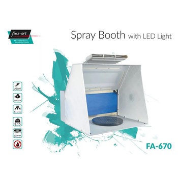 Wyciąg do malowania z oświetleniem LED (Spray Booth with LED Light) | FA-670 FINE-ART