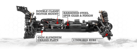 VORZA BUGGY FLUX 4WD 6S 1/8 Czerwony | 160178 HPI