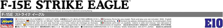 F-15E Strike Eagle (U.S. Air Force Fighter / Attacker) 1:72 | E10-00540 HASEGAWA