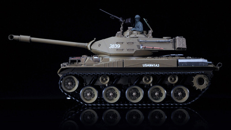 Czołg Zdalnie Sterowany U.S. M41A3 Walker Bulldog Light Tank 1:16 RTR 2,4Ghz Model RC | 3839-1U HENG LONG