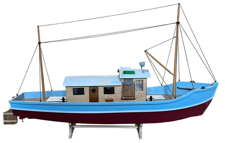 Kuter Rybacki Drewniany RC 640mm