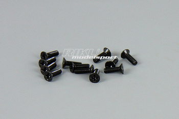 śruby m3x10mm 12szt stożek phillips - BSD 903070