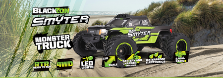 BlackZon Smyter MT Monster Truck 1/12 4WD Zielony Samochód Zdalnie Sterowany Model RC | 540110