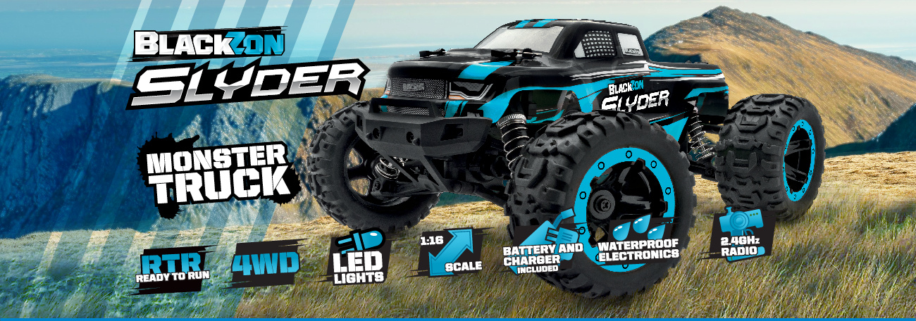 BlackZon Slyder MT Monster Truck 1/16 4WD Zielony Samochód Zdalnie Sterowany Model RC | 540100 pol_pl_BlackZon-Slyder-MT-1-16-4WD-RTR-LED-zielony-540100-1014773_11