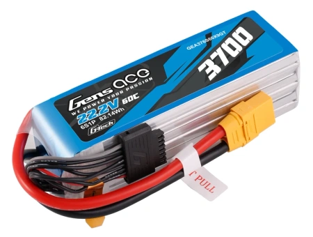 Akumulator LiPo 3700mAh 22,2V 60C 6S1P XT90 G-Tech | GEA376S60X9GT GENS ACE