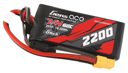 Akumulator LiPo 2200mAh 7,4V 60C 2S1P XT60 G-Tech | GEA222S60X6GT GENS ACE