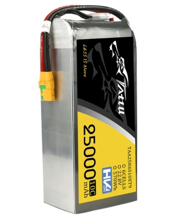 Akumulator LiPo 25000mAh 22,8V 10C 6S1P XT90 HV High Voltage | TAA25K6S10XT9 TATTU