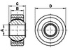 Łącznik kulowy do aluminiowych wahaczy 2szt. - FG 4466