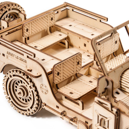 Little Story Drewniane Puzzle Model 3D Pojazd Wojskowy Jeep 23x10x12cm | E014