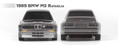 BMW M3 Ravaglia 1989 RTR-X Nano TTR Table Top Racer 1:64 Samochód Zdalnie Sterowany Model RC Srebrny | 160991 HPI RACING