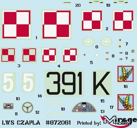 RWD (LWS) 14b Czapla Liaison plane / Samolot towarzyszący (Model Set) 1:72 | 872061 MIRAGE
