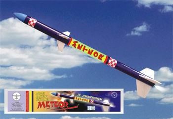Rakieta Konstrukcyjna Meteor 850mm Model Rakiety Szkolnej z Silnikiem Rakietowym B4-4 | MODEL MAKING
