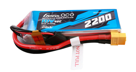Akumulator LiPo 2200mAh 11,1V 45C 3S1P XT60 G-Tech | GEA223S45X6GT GENS ACE