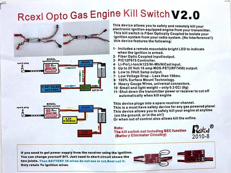 KILL SWITCH do elektronicznego zapłonu RC - RCEXL