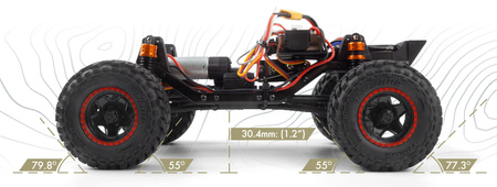 Venture18 U4 Ford Bronco 4400 RTR 4WD 2,4GHz LED 1:18 Crawler Czerwony Samochód Zdalnie Sterowany Model RC | 160887 HPI RACING
