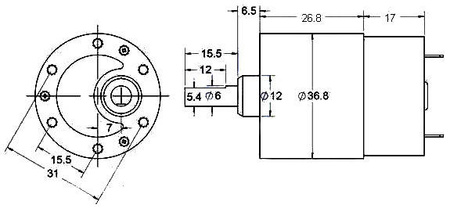 Silnik z przekładnią MT90 (12V 30obr./min.) | 7767