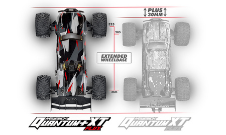 Maverick Quantum+ XT Flux Stadium Truck 3S 4WD 1/10 Czerwony Samochód Zdalnie Sterowany Model RC | 150301
