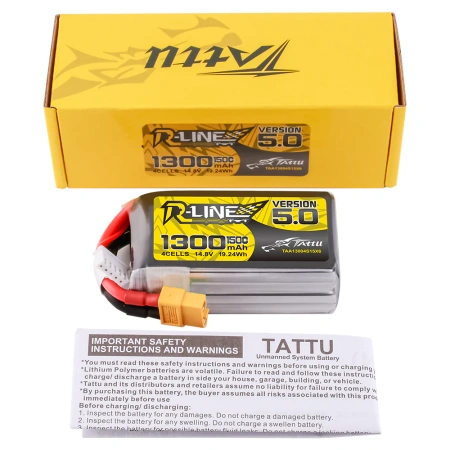 Akumulator LiPo 1300mAh 14,8V 150C 4S1P XT60 R-Line Version 5.0 | TAA13004S15X6 TATTU
