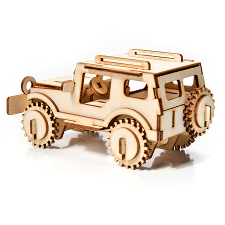 Little Story Drewniane Puzzle Model 3D Jeep 12,5x7x6,5cm | D003