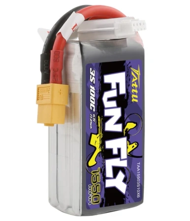 Akumulator LiPo 1550mAh 11,1V 100C 3S1P XT60 FunFly | TAA15503S10X6 TATTU