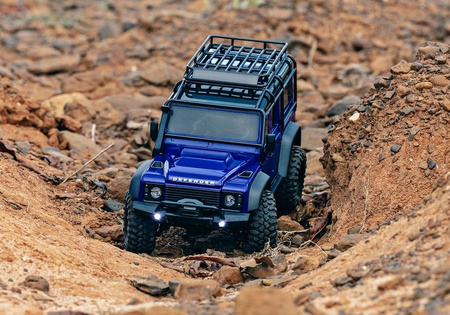 TRX-4M Land Rover Defender 1:18 Niebieski | 97054-1BLUE TRAXXAS