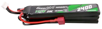 Gens ace 25C 2400mAh 3S2P 11.1V NUNCHUCK 3X Airsoft Gun Lipo Battery with Deans(T) Plug