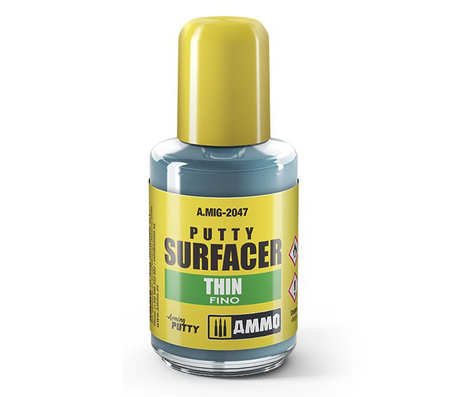 Szpachlówka akrylowa w płynie (rzadka) Putty Surfacer Thin (30ml) | A.MIG-2047 AMMO