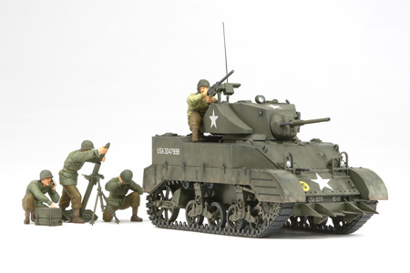 US Light Tank M5A1 - Pursuit Operation w/4 Figures 1:35 | Tamiya 35313