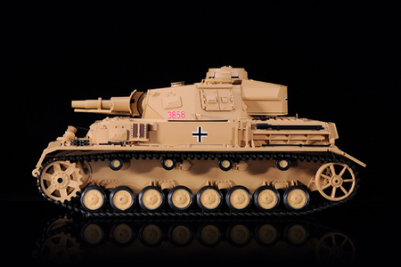 Czołg Zdalnie Sterowany German Panzerkampfwagen DAK Pz Kpfw IV Ausf. F-1 1:16 RTR 2,4Ghz Model RC | 3858-1B HENG LONG