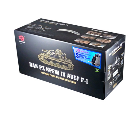 Czołg Zdalnie Sterowany German Panzerkampfwagen DAK Pz Kpfw IV Ausf. F-1 1:16 RTR 2,4Ghz Model RC | 3858-1U HENG LONG