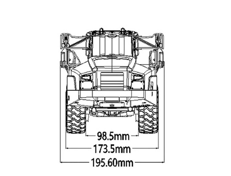 Ciężarówka Hydrauliczna Wywrotka Przegubowa RC 6x6 2,4GHz 1/20 Zdalnie Sterowana Maszyna Budowlana | CY960 HUINA TOYS