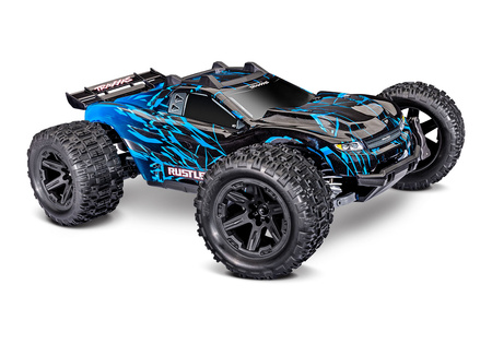 Traxxas Rustler 4X4 Brushless Bezszczotkowy 1:10 2,4GHz Niebieski Samochód Zdalnie Sterowany Model RC | 67464-4