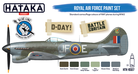 Zestaw farb akrylowych (Royal Air Force Paint Set D-Day Battle of Britain) | HTK-BS07 HATAKA